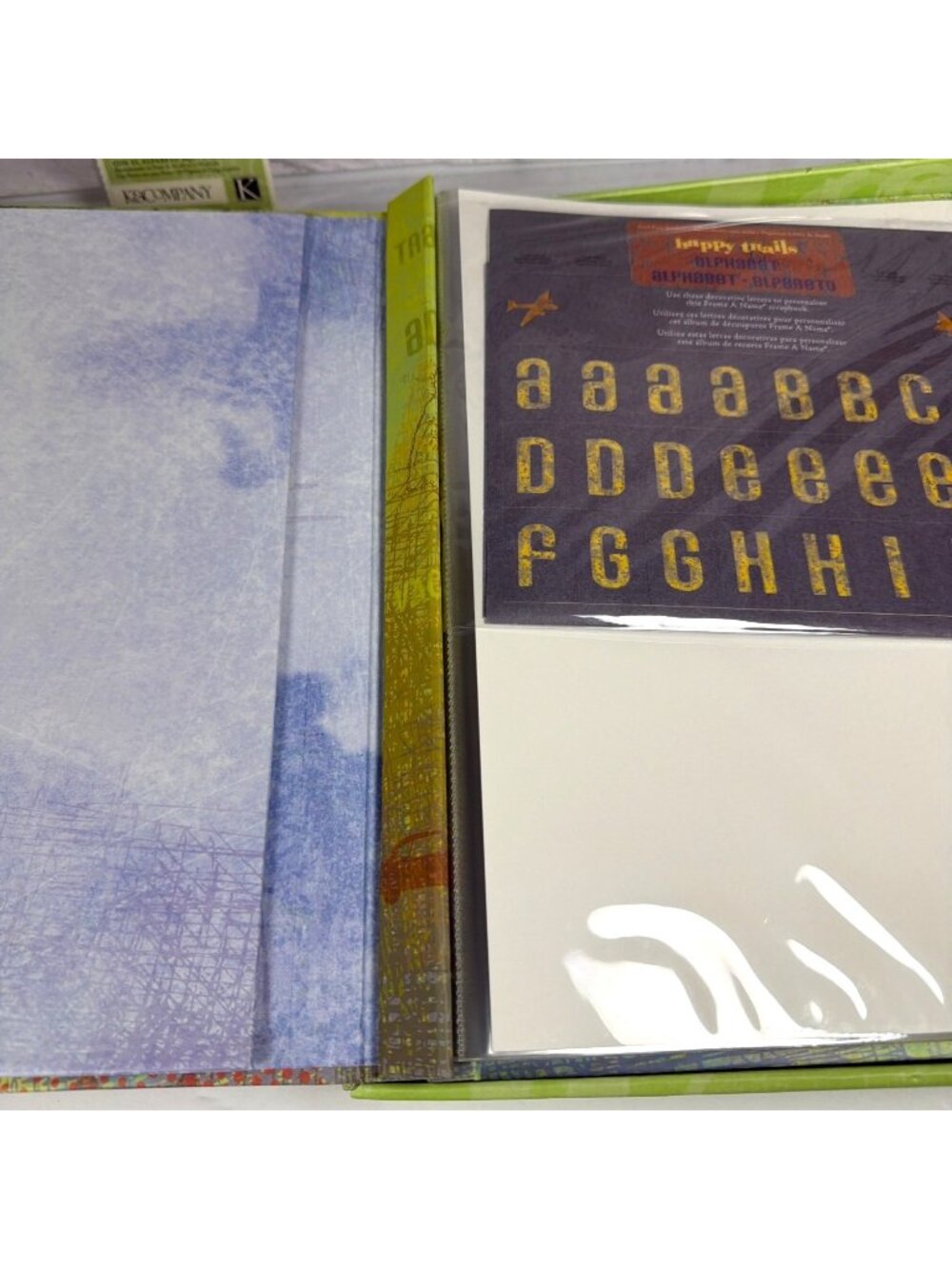 Vintage Scrapbook Album Kit Happy Trails Frame Name Postbound Craft Y2K Retired - Picture 11 of 12